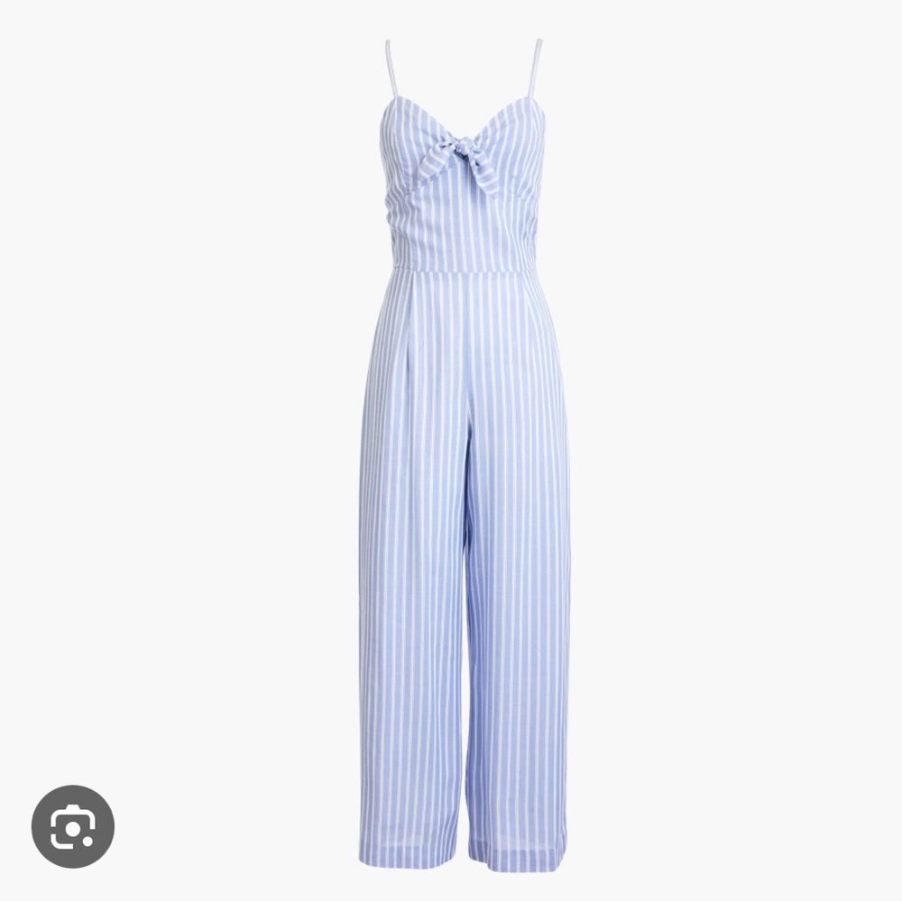 J. Crew tie-front striped jumpsuit
